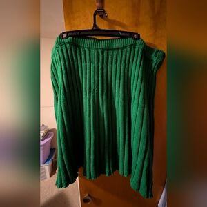 Eloquii Vibrant Green Sweater Skirt